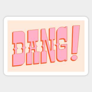 DANG! - western style saloon font in retro mod colors Magnet